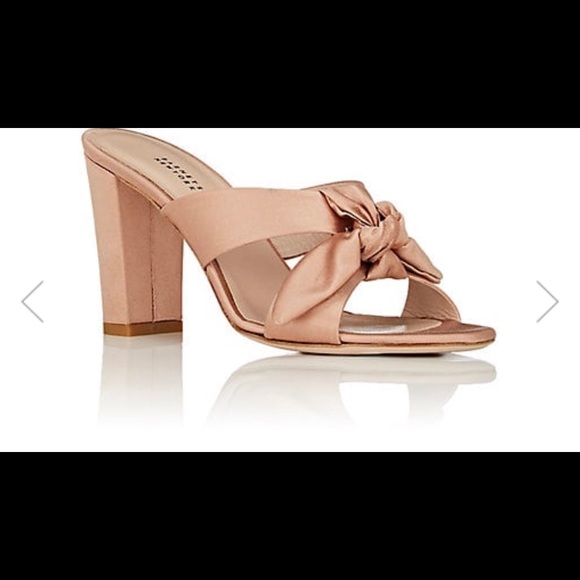 Flash sale Barneys New York bow tie satin mules - Picture 5 of 5